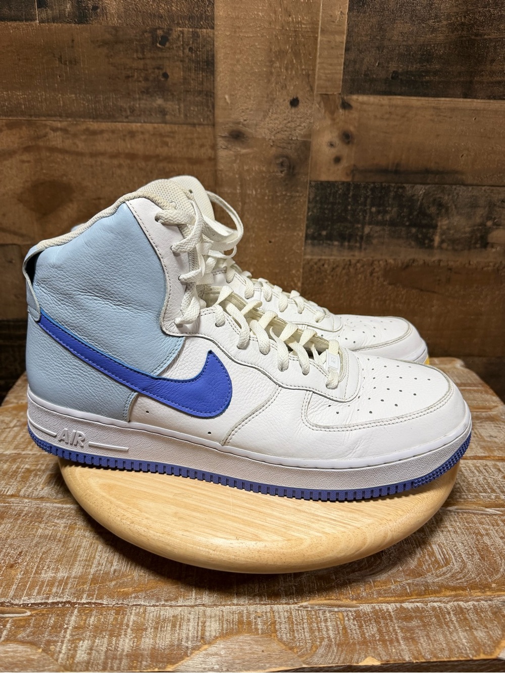 Nike Air Force 1 High Nike By You DV2277-991 Men’s Size 15 White Blue Yellow